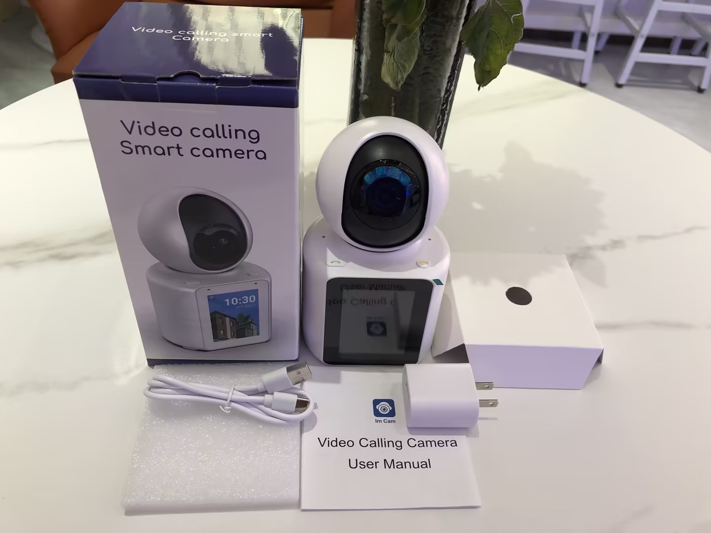 Cámara de Vigilancia y Monitoreo de Plástico ABS con Videollamada Bidireccional para Interiores
