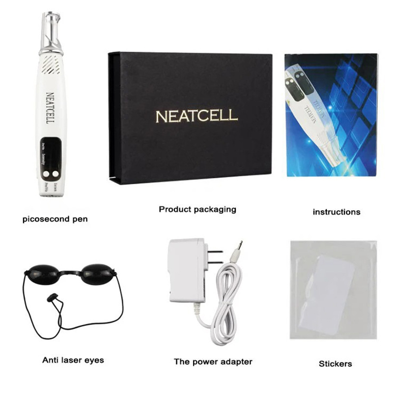 Medidor de picosegundos de belleza Bolígrafo de picosegundos de mano portátil para el hogar para barrer lunares
