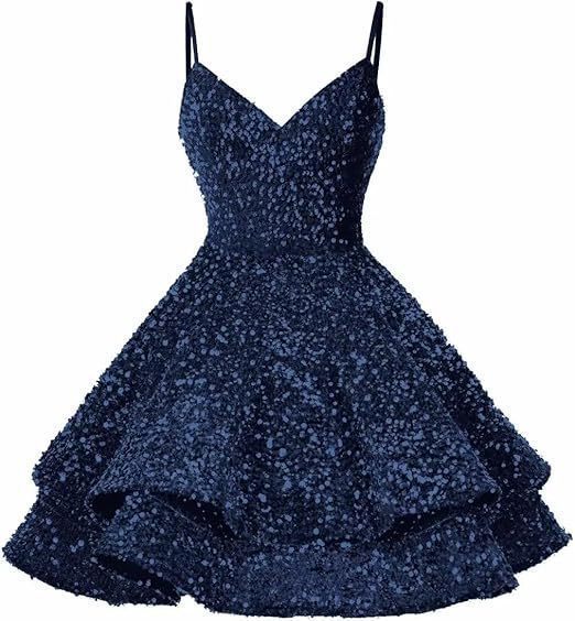 Vestido de noche de lentejuelas azul nuevo vestido corto de tirantes transfronterizo temperamento vestido de fiesta de cumpleaños de alta gama de nicho image 21