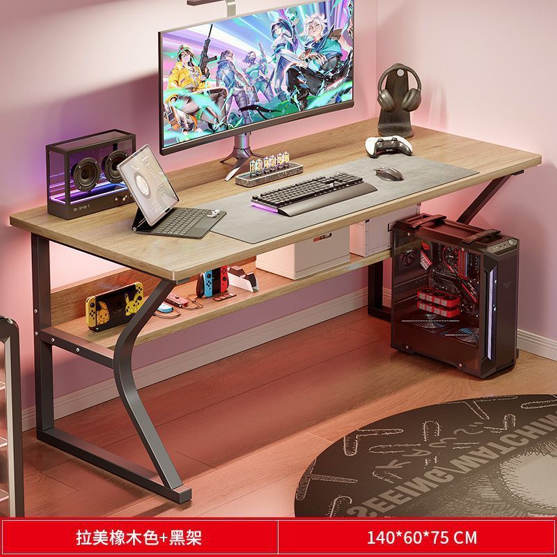 白色电竞桌子电脑桌台式家用办公桌椅套装简易卧室书桌学习写字桌|undefined