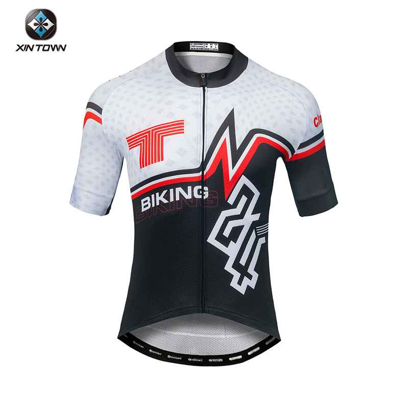 Xintown Cycling Clothing Men's 24Kb Short-Sleeved Cycling Tops Cross-Border Export Enlarged European and American Amazon Hot Sales