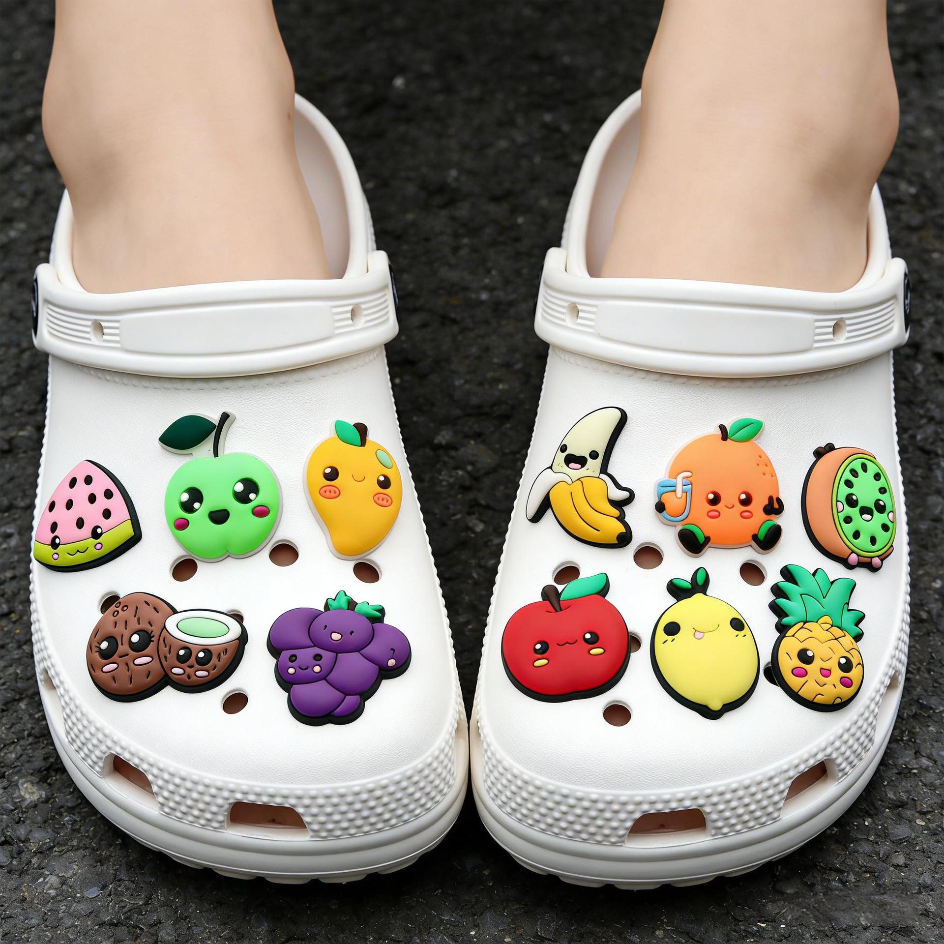 Nuevos productos explosivos, lindas series de frutas, accesorios para zapatos con agujeros, zapatos, zapatos, hebillas, accesorios desmontables creativos de bricolaje, transfronterizos image 4