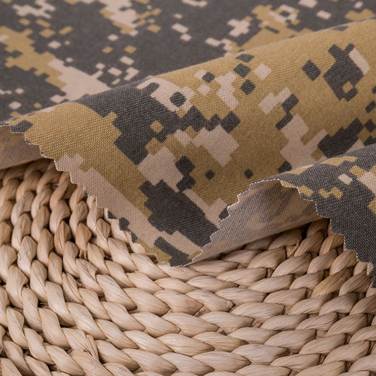 200gsm 58 / 59 polialgodón mezcla de tela de impresión de ropa de camuflaje