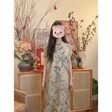 外贸原单尾货清仓特价处理夏季独特新中式国风气质高级感超连衣裙