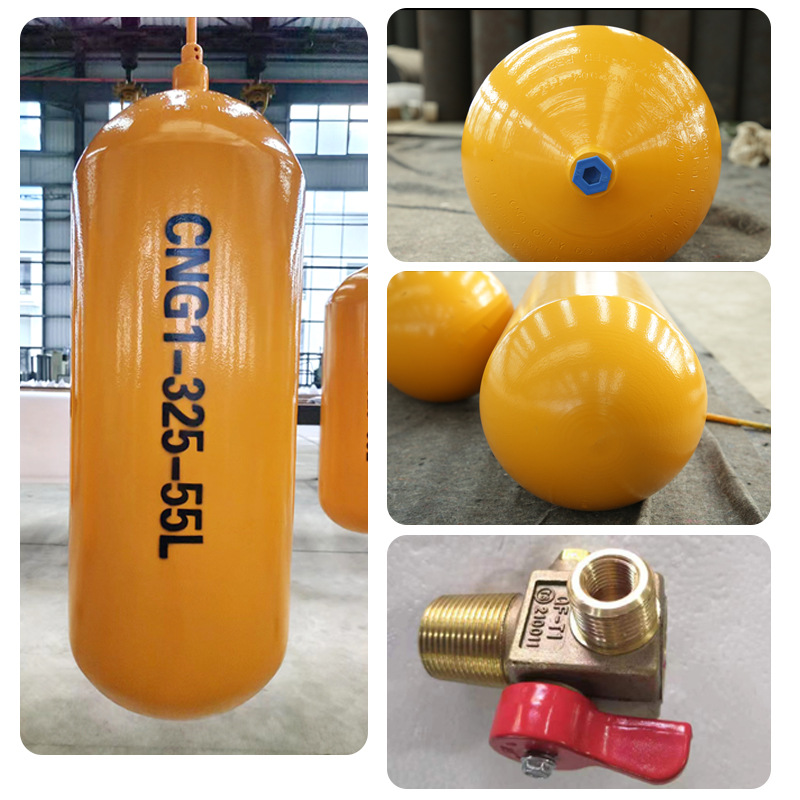 Yong'an Exit CNG1 Car compress natural Cylinder 55 rise 65 rise 80 rise 90 rise 100 rise ISO11439