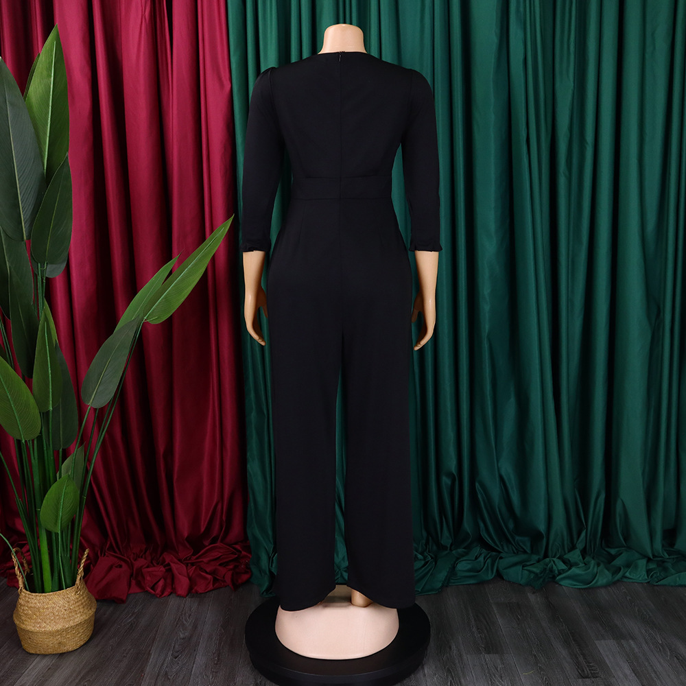Damen Jumpsuit Langarm Lässig Weites Bein Für Den Winter_voghion.com