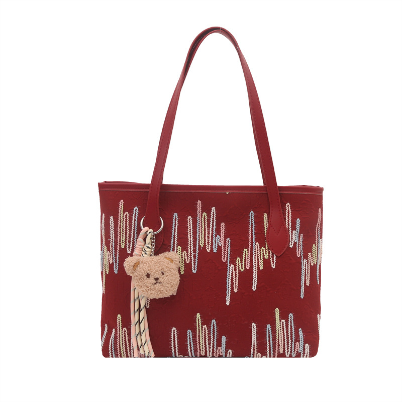Este año, la popular bolsa de mujer de gran capacidad 2025, un nuevo colgante simplista y lindo, textura de la mochila de viaje al trabajo.