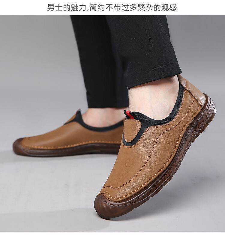 Giày lười nam da đế mềm kiểu Anh dễ phối đồ, gót thấp 1–3 cm — GX6651 Màu nâu, GX6651 màu xám, GX6651 màu đen chi tiết 20