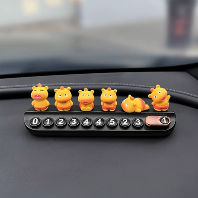 Temporary Parking Number Plate for Car, Nömrəli dayanma kartı - capybara-lulu-black-aromatherapy-parking-plate