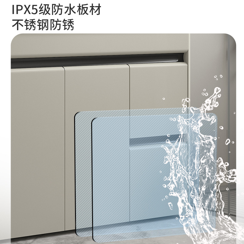 gabinete de baño de acero inoxidable con tabla de fricción lavabo gabinete de baño combinación