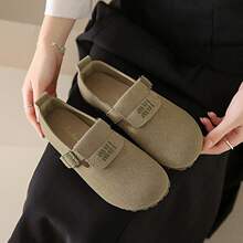 优妮蒂新款休闲勃肯单鞋女秋冬软底2025脚蹬高跟豆豆鞋