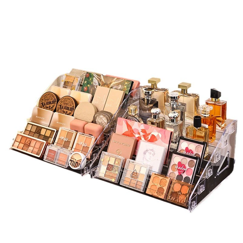 Подставка для теней, акриловый прозрачный органайзер для макияжа, столик для лаков и духов