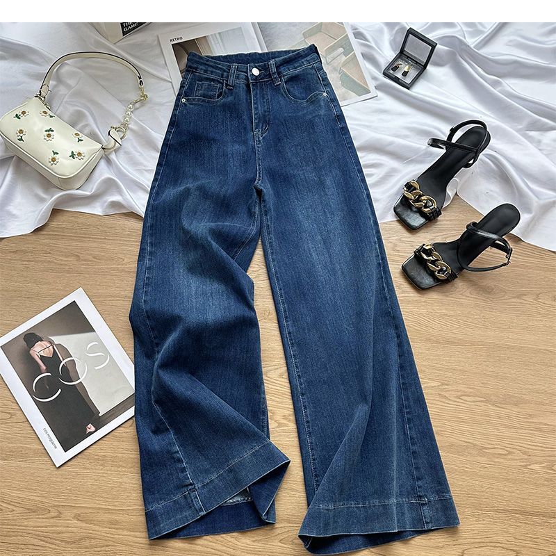 Comfortable Slimming High-Waisted Jeans for Petite Women 2025 Stretch Design Loose Wide-Leg Pants Floor-Length Pants Comfortable Slimming High-Waisted Jeans for Petite Women 2025 Stretch Design Loose Wide-Leg Pants Floor-Length Pants