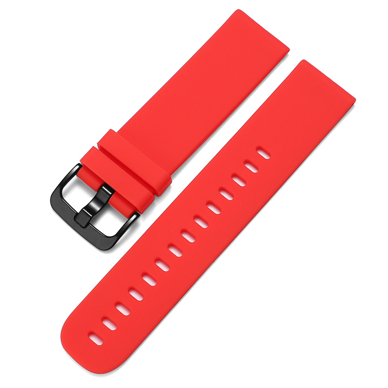 Black buckle [flame red] round tail silicone