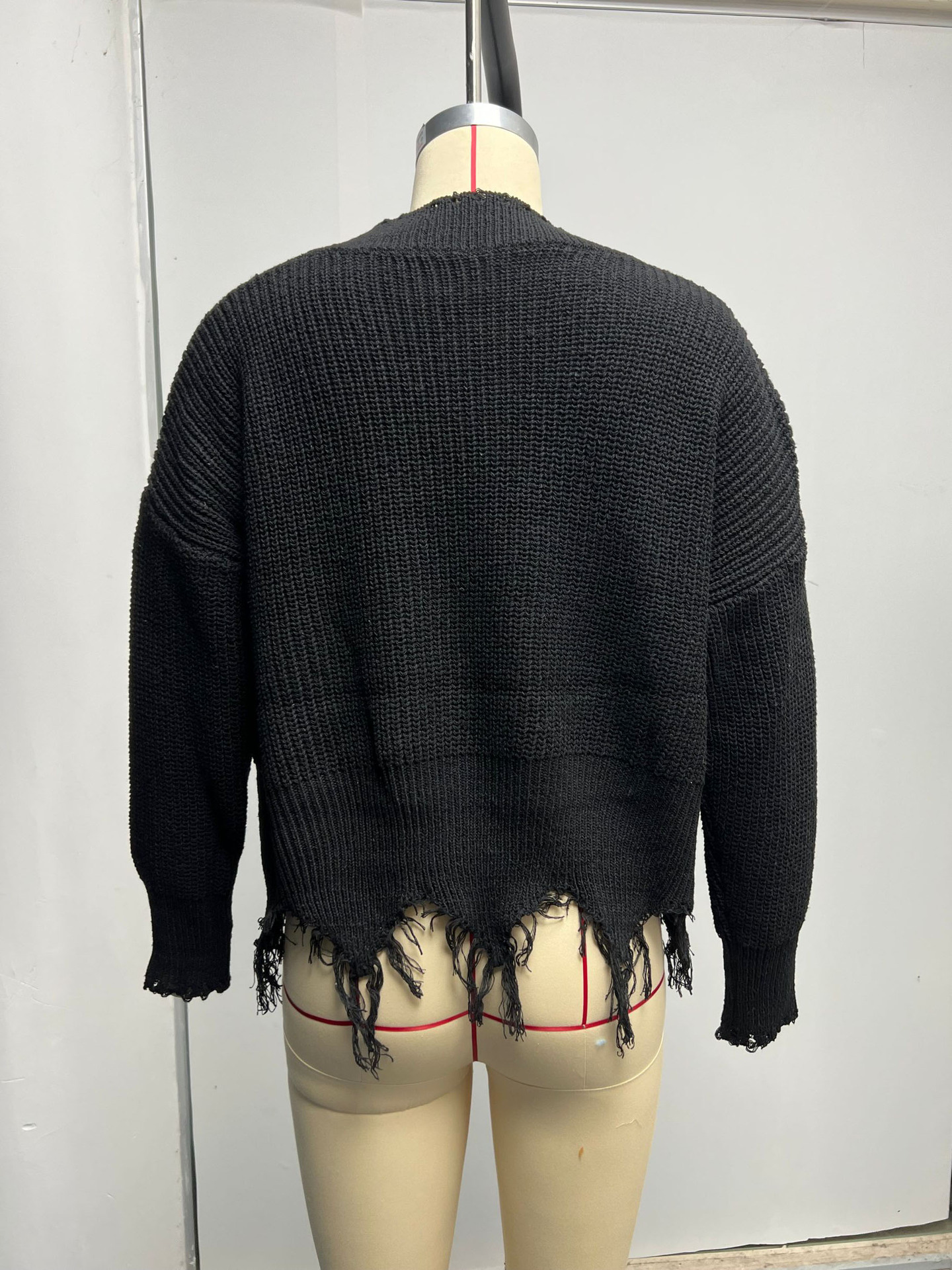 Cotton Tassel Ripped Sweater 4