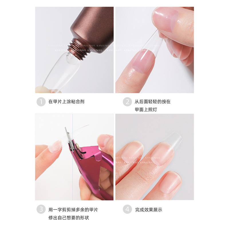 Tijeras de uñas bricolaje tijeras de uñas francesas tijeras de uñas en forma de U de acero inoxidable fototerapia extensión de uñas de cristal tijeras de recorte