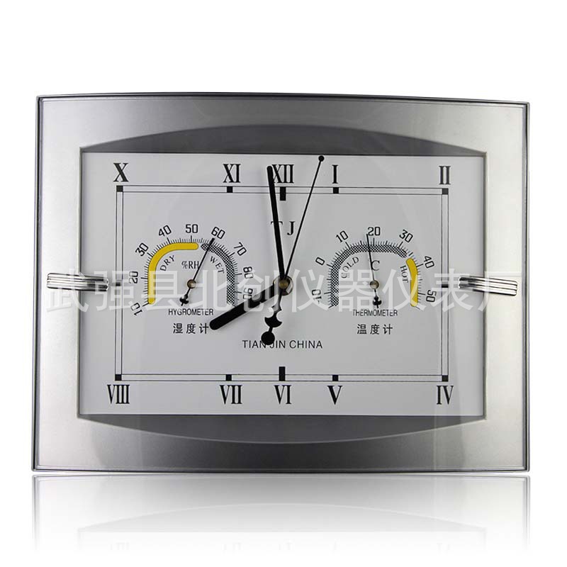 室内温湿度表GJWS-B3型温度湿度时钟三合一温湿表指针式温湿度计