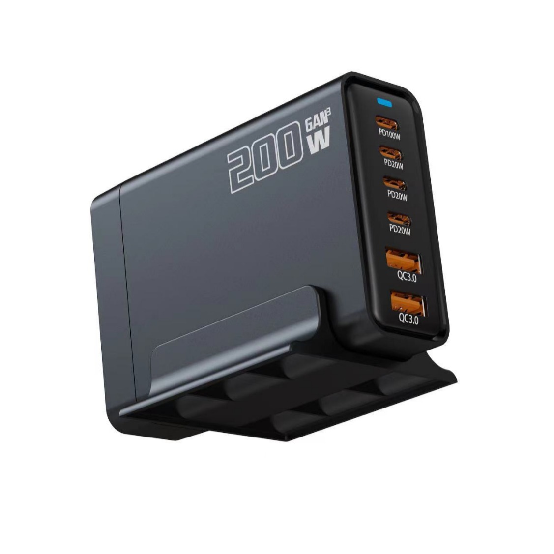 200 ワット窒化ガリウム Gan マルチポート充電器 4C2A デスクトップ充電ステーション PD100W フラッシュ充電多機能アダプタ