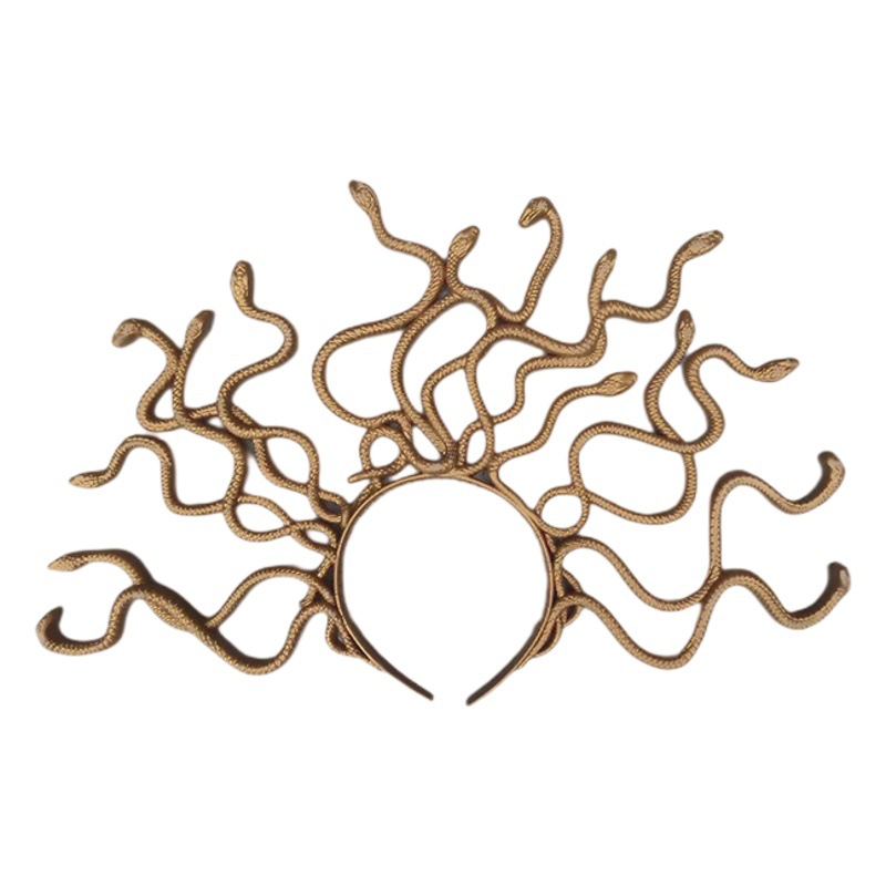 COS simulación en forma de serpiente divertido vestir accesorios de carnaval Medusa Halloween scary Banshee exagerado horror tocado