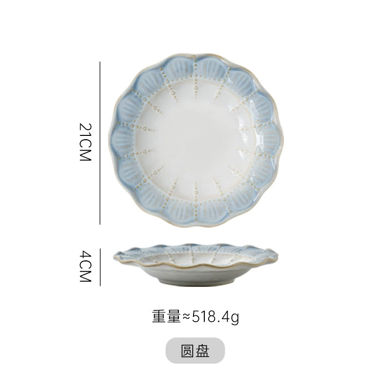 Ceramic set, gift box, tableware, retro soup bowl, light luxury style