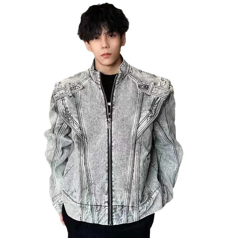 2024 Spring Autumn Cool Men Ins High Street Brand Harajuku Style Korean Version Trendy Loose Jacket_mkmklike.com