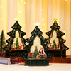 新款带音乐喷雪发光老人摆件 圣诞树造型装饰品 圣诞节儿童礼物