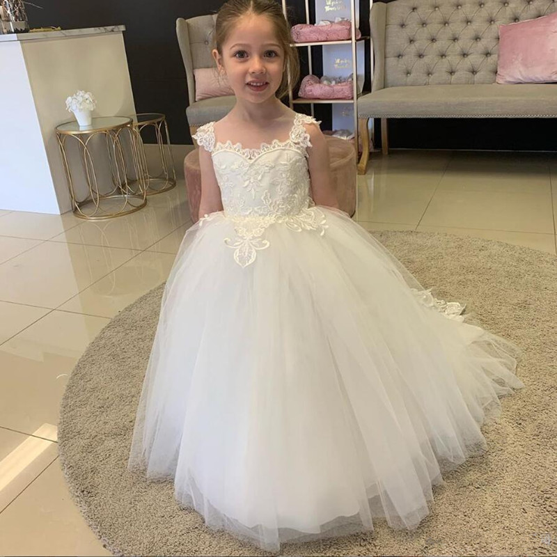 Mother & Kids Girls' Princess Dress Long Evening Trailing Tutu Skirt For Flower Girl Piano Performance Wedding【Pre-sale | Ships In 15 Days】_voghion.com