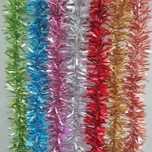 Cross-border latte art ribbons wedding room decoration wedding decoration party supplies stair handrail decoration pointed leaf foam silk ribbons