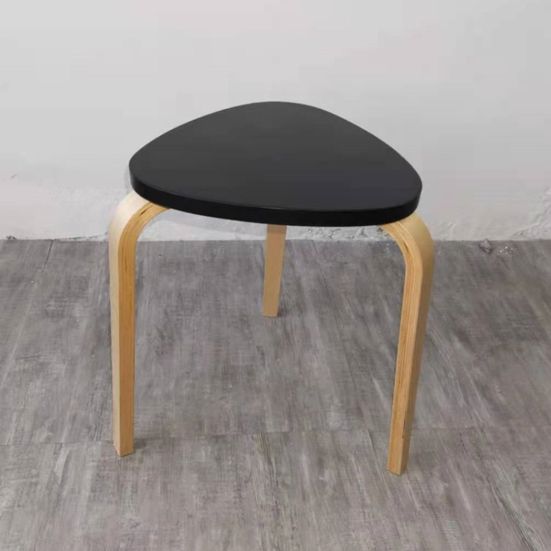 Taburete nórdico simple y moderno taburete de abedul apilables colorido taburete de silla baja taburete doméstico taburete redondo japonés