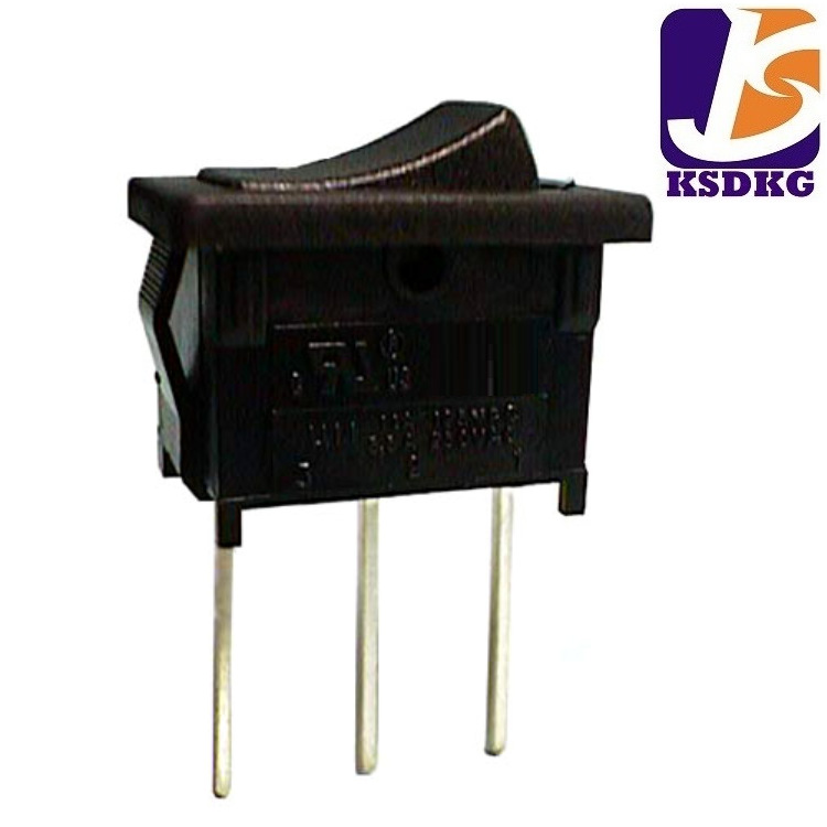 供应立式3脚船型开关 11A 250V大电流 2档1P2T翘板电源开关