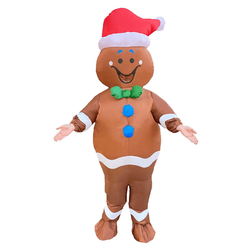 Cosplay transfronterizo Halloween Navidad hombre de pan de jengibre montar ciervo fiesta inflable accesorios divertidos actuación a pie