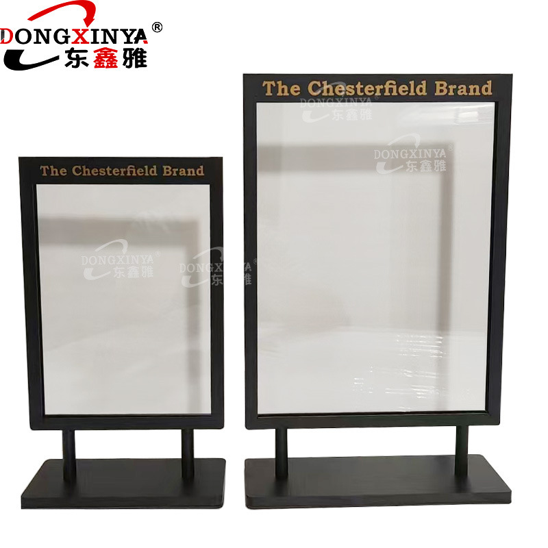 不锈钢广告牌展示架餐厅台式双面A4亚克力板展架立式价格展示牌