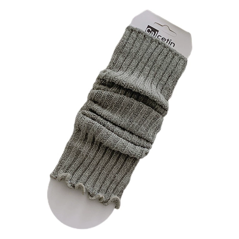 Длинные носки-гетры, осенне-зимний стиль, однотонные вязаные носки JK, женственные гетры в студенческом стиле, однотонные разноцветные теплые носки-гетры.