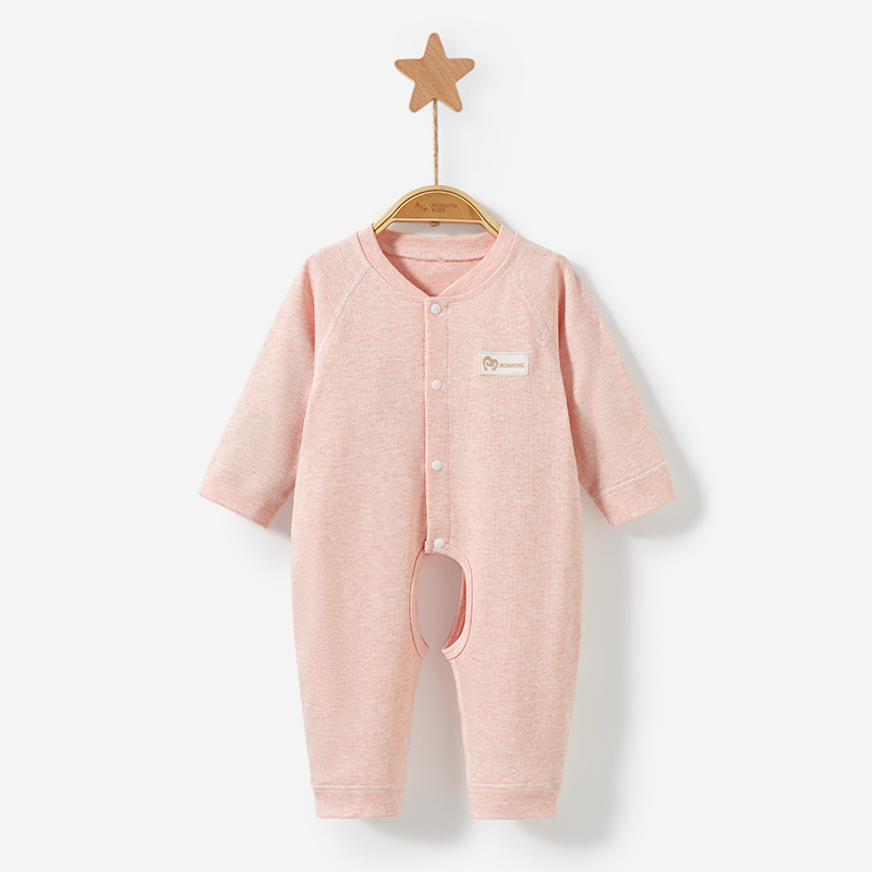 Mono para bebé para primavera, otoño e invierno, ropa de dormir de algodón puro para recién nacidos, niños y niñas, mono con abertura en la entrepierna, traje para gatear, ropa de bebé.