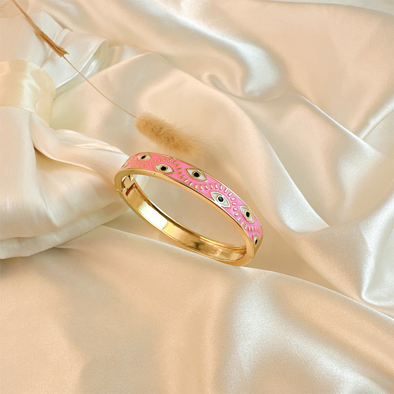 26g Weight Bangle Classification 1 Piece Quantity Street Occasion 1 Piece Fashion Devil's Eye Copper Plating Bangle