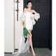 French Light Wedding Dress for Small Child License Registration White Short High-end Satin for Small Travel and Photography Engagement Dress