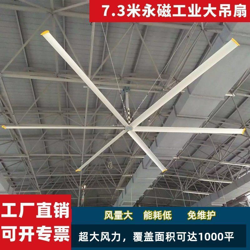 永磁工业大风扇超大7米3工厂车间厂房体育篮球馆大风力仓库大吊扇