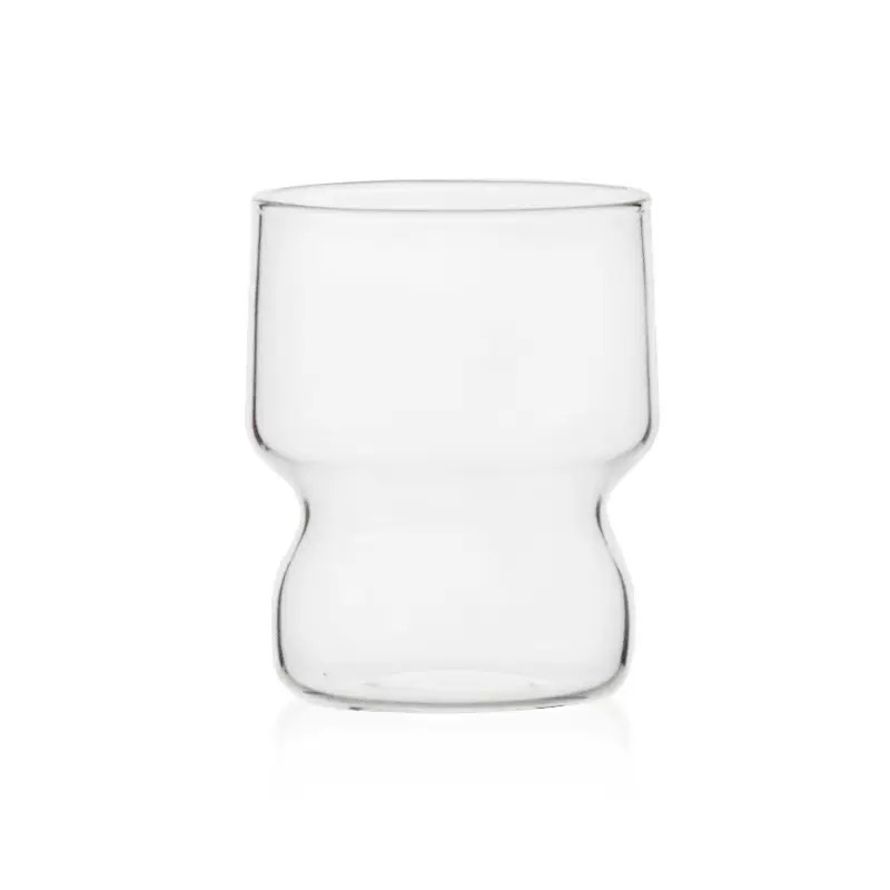 Cute Single-layer Tall Short Small Waist Simple Household Transparent Milk Coffee Juice Cold Drink High Borosilicate_voghion.com