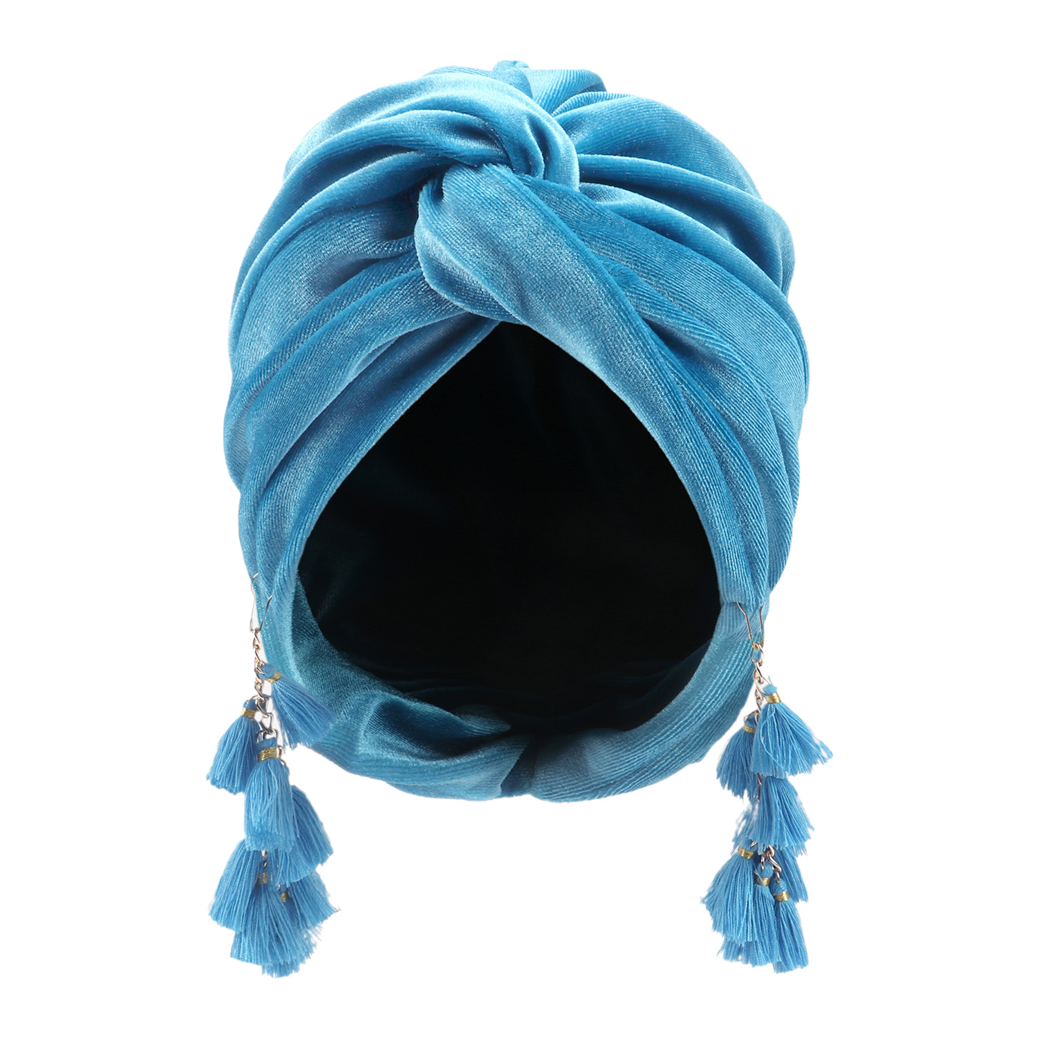 Spring New Women's Headscarf Hat European And American Retro Fashion Fringed Headhat Bohemian Cross Pullover Hat_voghion.com