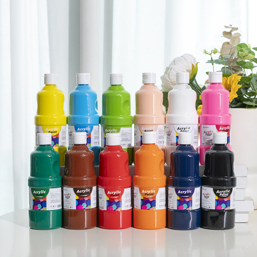 Boyixuan large capacity 250/500ml environmentally friendly indoor and outdoor wall painting professional art hand-painted bottled acrylic paint