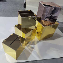 亚克力多种镜面颜色可供选择的现代婚礼纪念卡盒有机玻璃创新卡盒