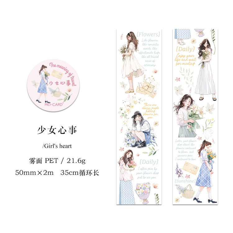 Mo mo mascota cinta de tinta blanca viaje significado serie ins mano cuenta DIY material decorativo bucle pegatinas 6
