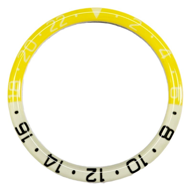 Часовой аксессуар с круглым краем изогнутый синий светящийся плоский алюминиевый круг с цветным кольцом наружный диаметр 38MM Внутренний диаметр 31.3MM