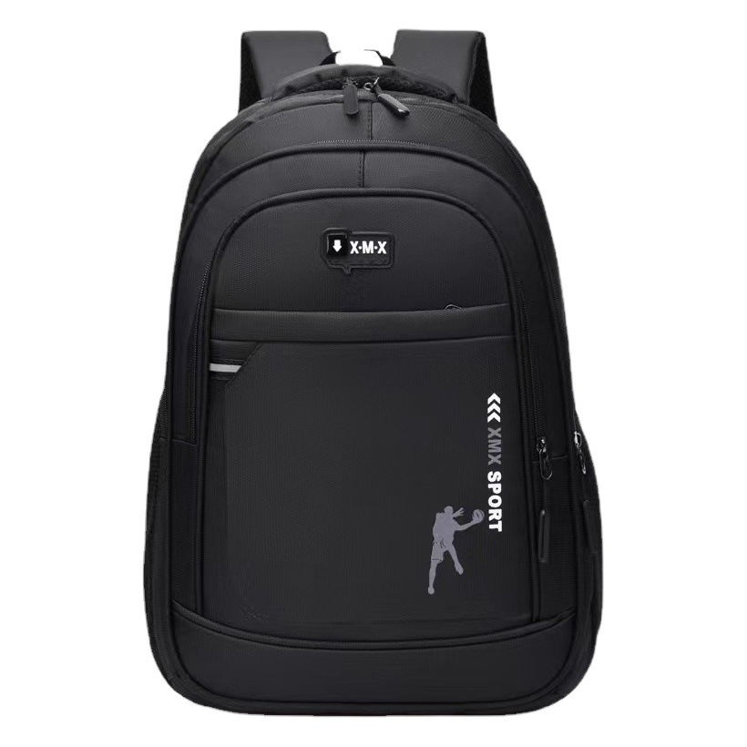 Large-Capacity Simple Backpack Men's School Bag Junior High School Student School Bag Computer Bag Men's Casual Travel Backpack
