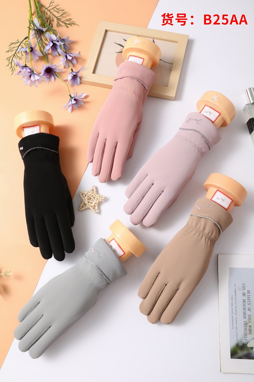 Guantes de invierno para mujer forrados de lana engrosada estudiante cálido resistente al frío pantalla táctil conducción guantes de coche eléctrico al por mayor