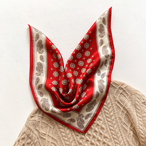 Silk scarf small square scarf for women wholesale Korean professional temperament small scarf spring and autumn new mulberry silk scarf for women