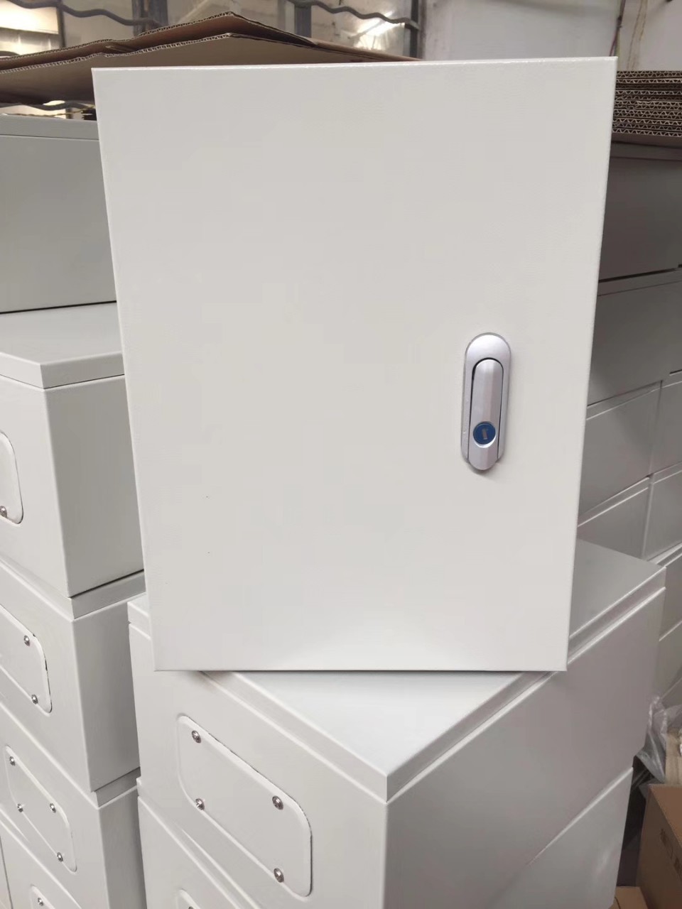 配电箱电源室外单双开门豪华家用户外白色基业箱