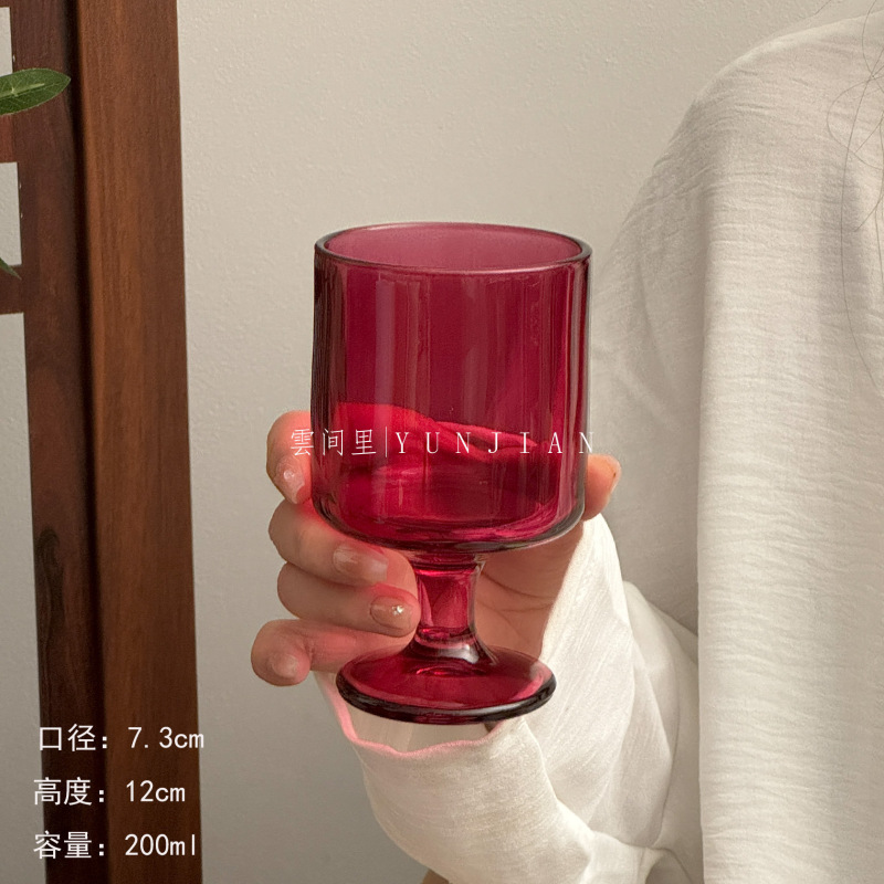 レトロな高見えインハイガラスカップ、アンティークスタイルのコーヒーカップ、ウォーターカップ、ドリンク、高級ジュースカップ、ヨーロピアンスタイル|undefined