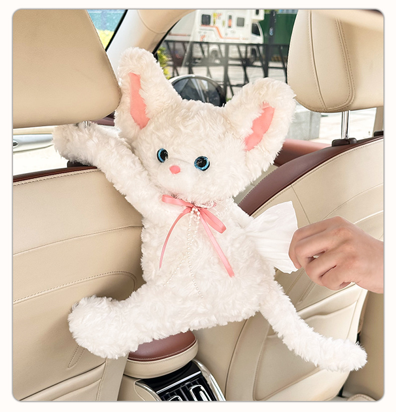 New cat-themed car tissue box 2026 new model with a high-end feel, creative hanging tissue bag for the car