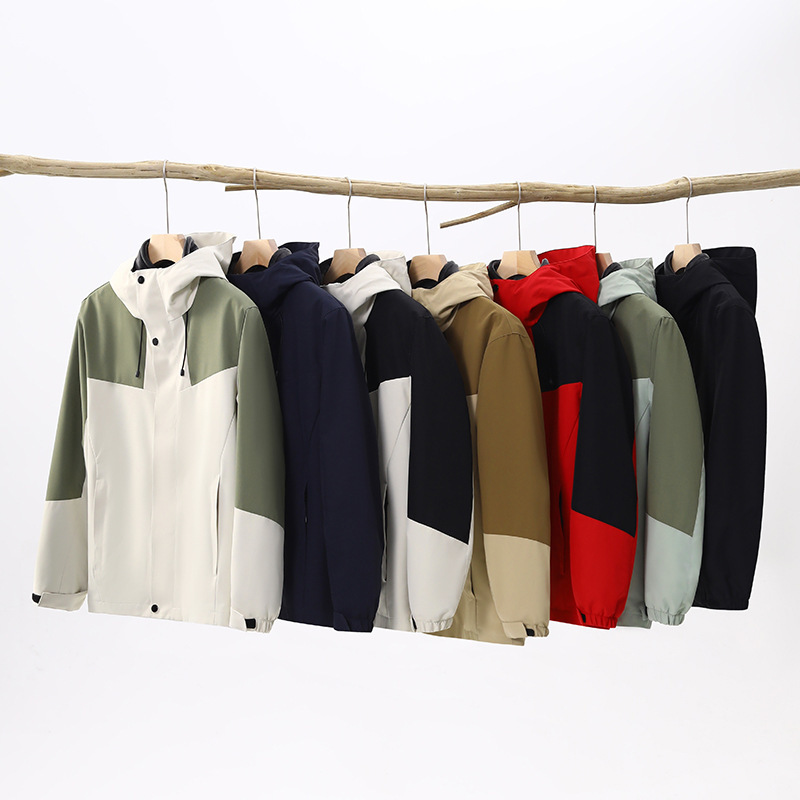 New winter outdoor windproof and waterproof fleece-lined three-in-one jacket for men and women, customizable with logo printing New winter outdoor windproof and waterproof fleece-lined three-in-one jacket for men and women, customizable with logo printing
